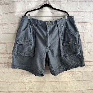 RedHead Blue Cargo Shorts 7 Pockets Hiking Outdoors 100% Cotton